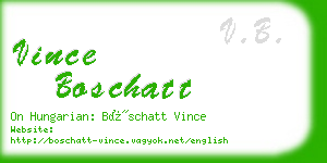 vince boschatt business card